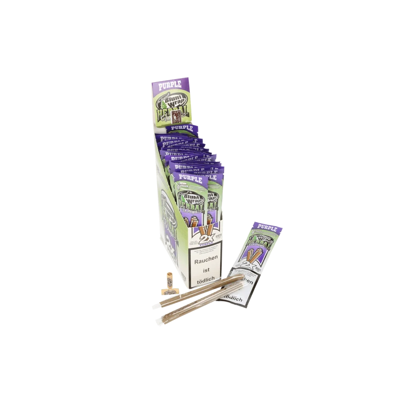 Blunt Wrap Herbal Purple, 2x Wraps mit Tips, mixed Grape