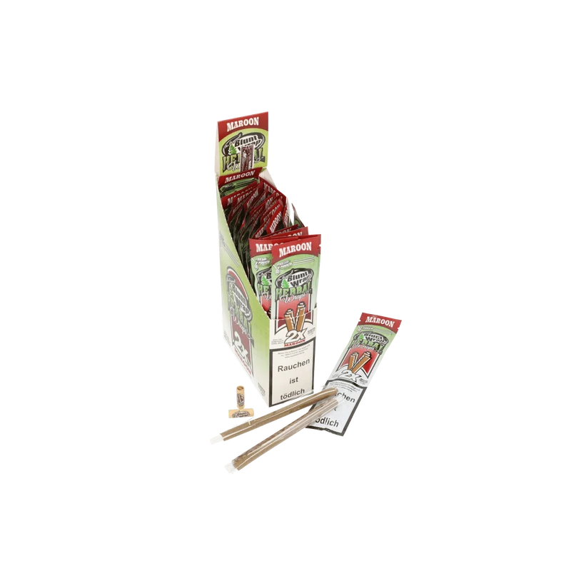Blunt Wrap Herbal Maroon, 2x Wraps mit Tips, würzig