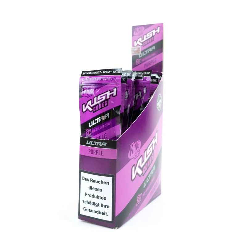 KUSH Ultra Herbal Cones purple, Mix Grape, Inhalt: 2 Stück