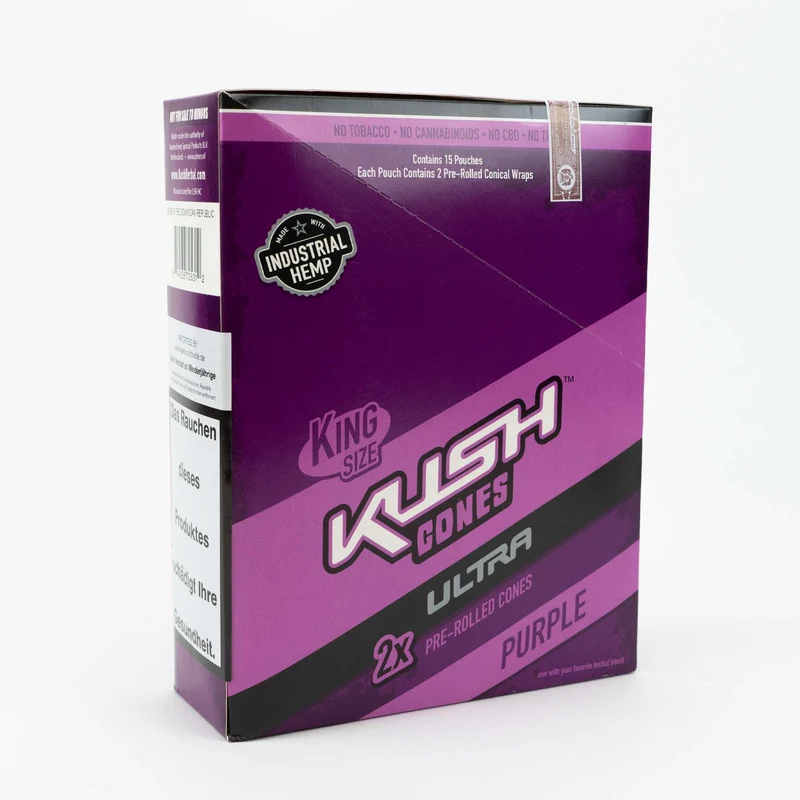 KUSH Ultra Herbal Cones purple, Mix Grape, Inhalt: 2 Stück