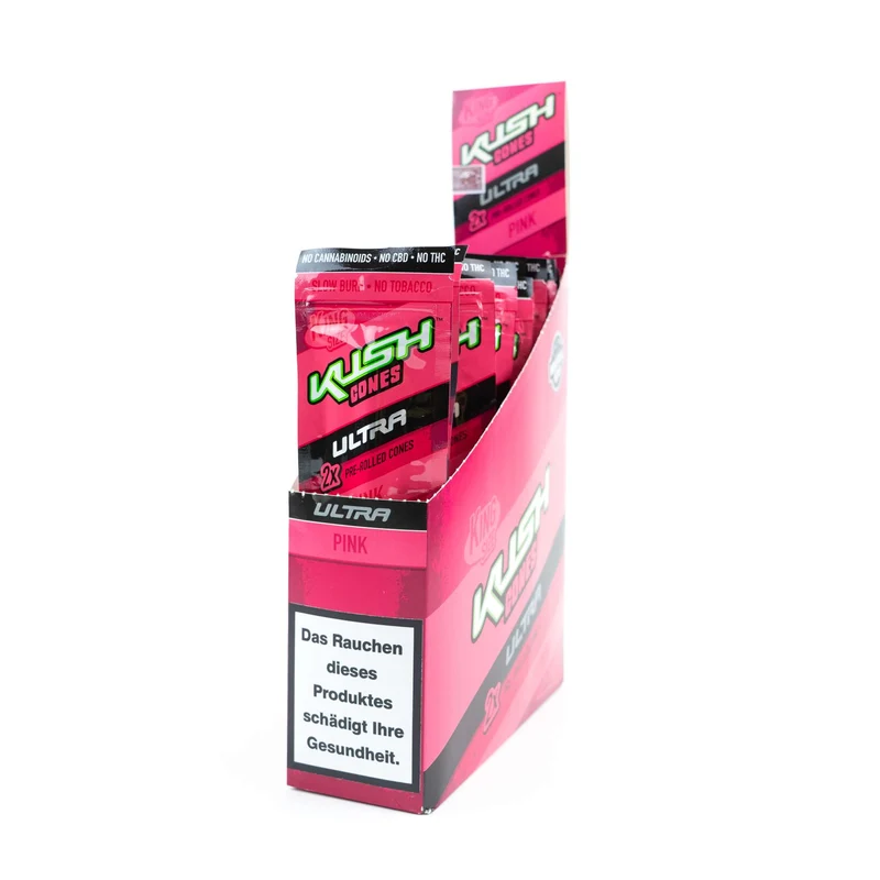 KUSH Ultra Herbal Cones pink, Kiwi Strawberry, Inhalt: 2 Stück