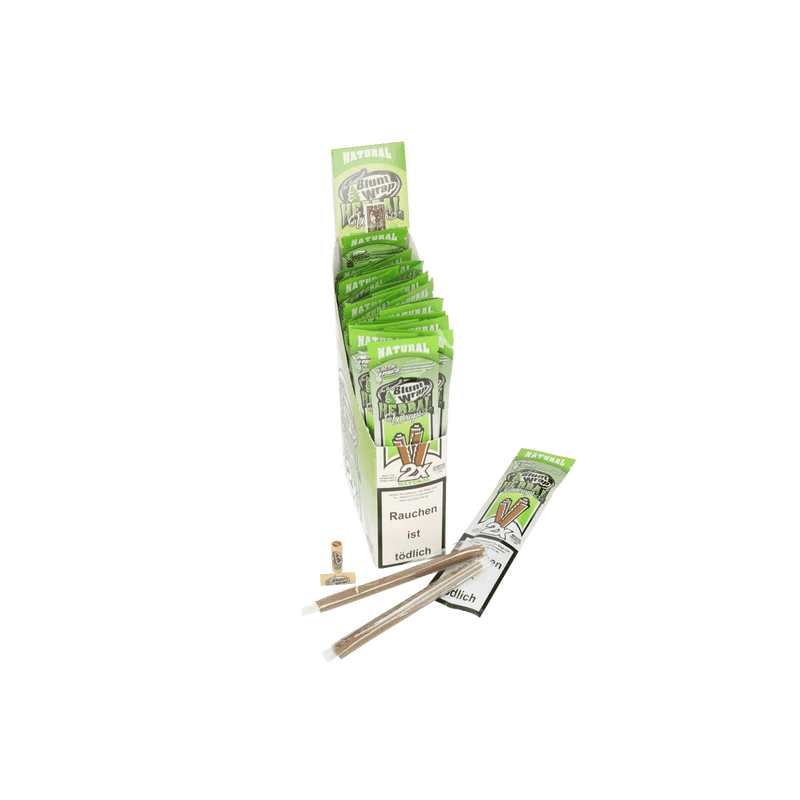 Blunt Wrap Herbal natural, 2x Wraps mit Tips