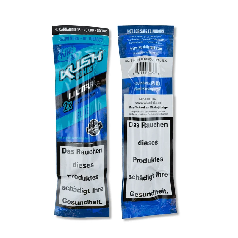 KUSH Ultra Herbal Cones blue, Berries, Inhalt: 2 Stück