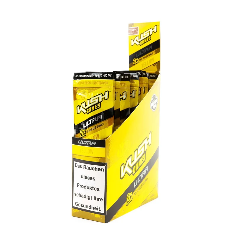 KUSH Ultra Herbal Cones yellow, Lemonade, Inhalt: 2 Stück