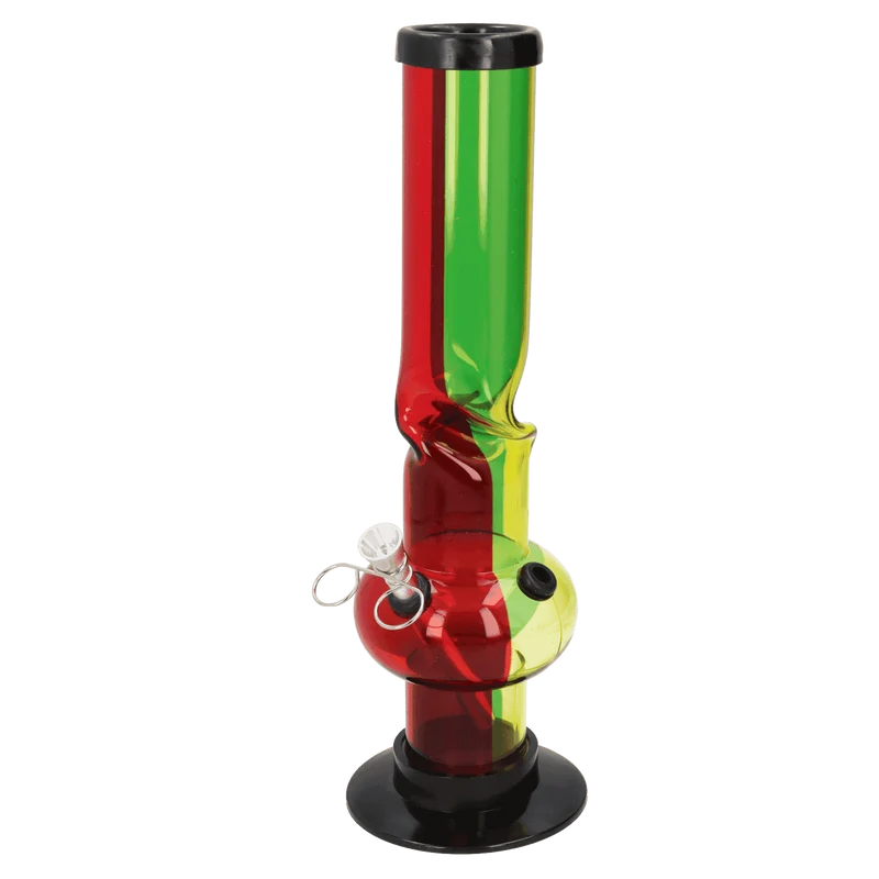 Bong Boss Acrylbong bunt Jamaica, H.32cm, Ø5cm, Metallchillum