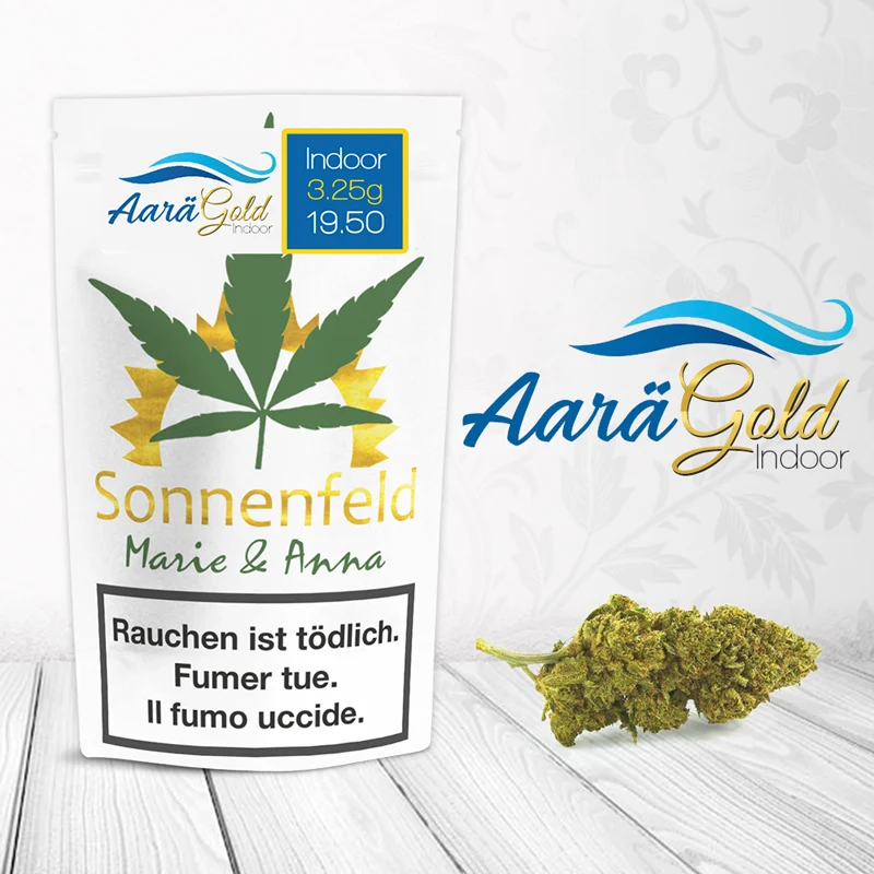 Sonnenfeld Aarä Gold – CBD Blüten Indoor, 3.25 g