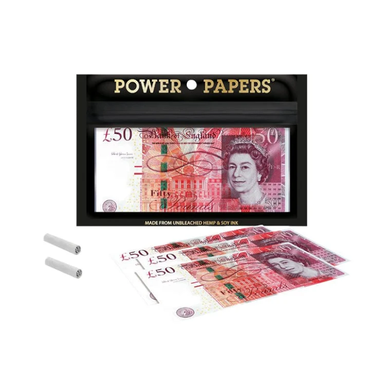 Power Papers Pound King Size + Tips (12 Blatt)