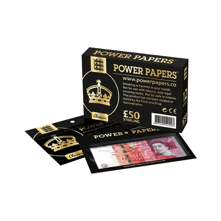 Power Papers Pound King Size + Tips (12 Blatt)