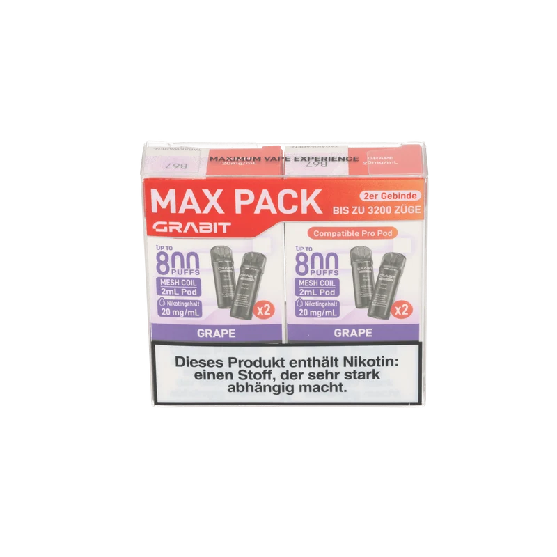 GRABIT Pod Grape 4x/20mg/ml/Pod kompatibel