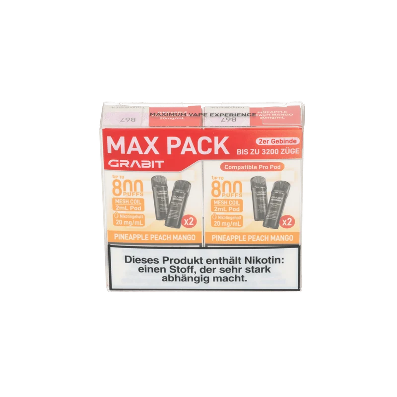 GRABIT Pod Pineapple Peach Mango 4x/20mg/ml/Pod kompatibel