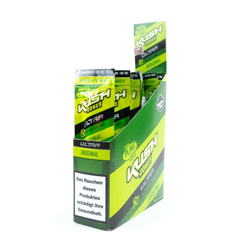KUSH Ultra Herbal Cones original, Green, Inhalt: 2 Stück