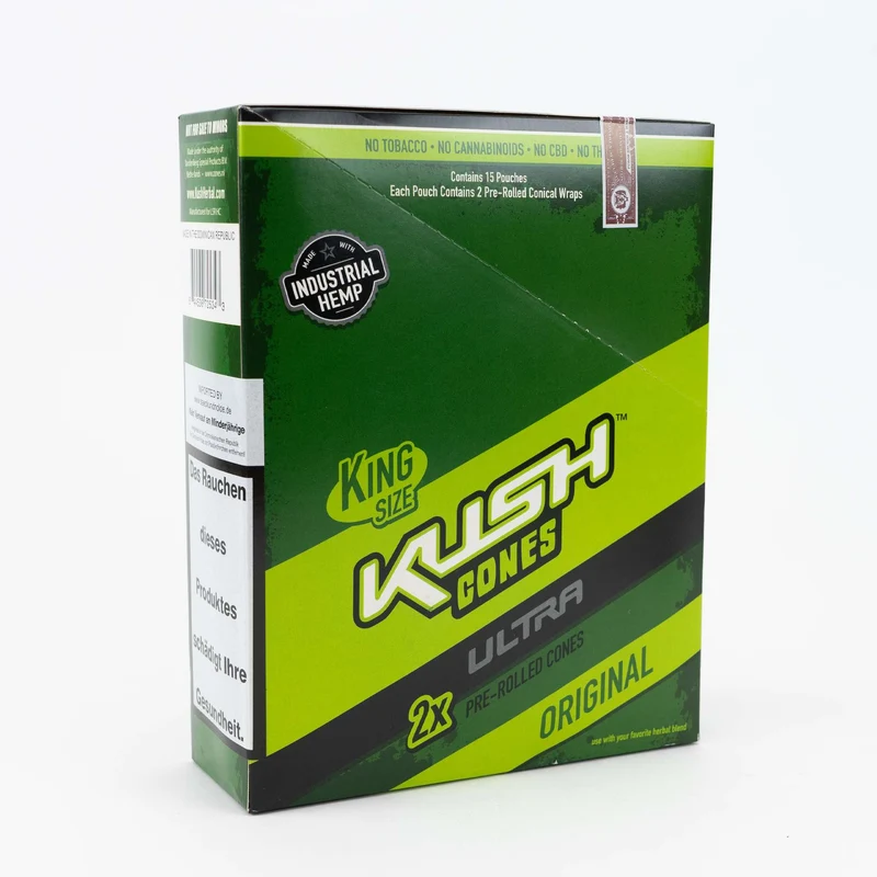KUSH Ultra Herbal Cones original, Green, Inhalt: 2 Stück