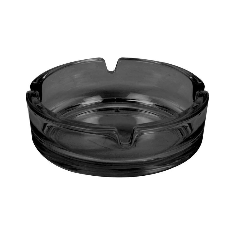 Glas-Aschenbecher Schwarz 10.5 cm (6 Stk.)