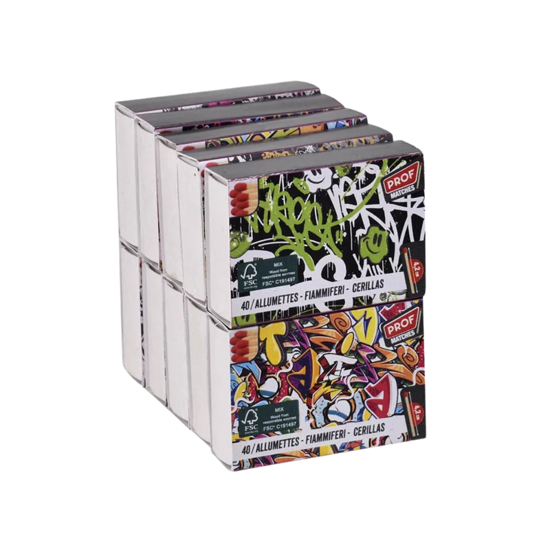 STREICHHÖLZER - Graffiti Style - 10 Schachteln a 40 Stck