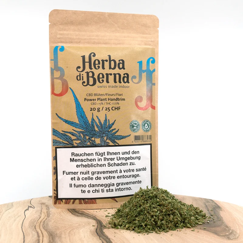 Herba di Berna Power Plant Trim – CBD Blüten Indoor, 20 g