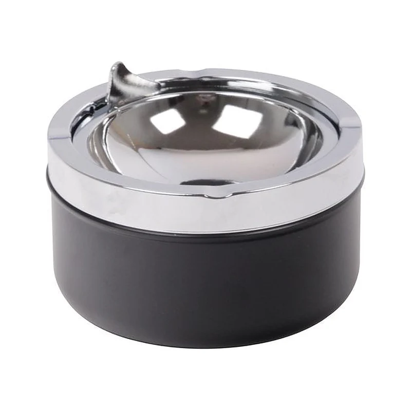 Kippaschenbecher Schwarz Matt 11 cm