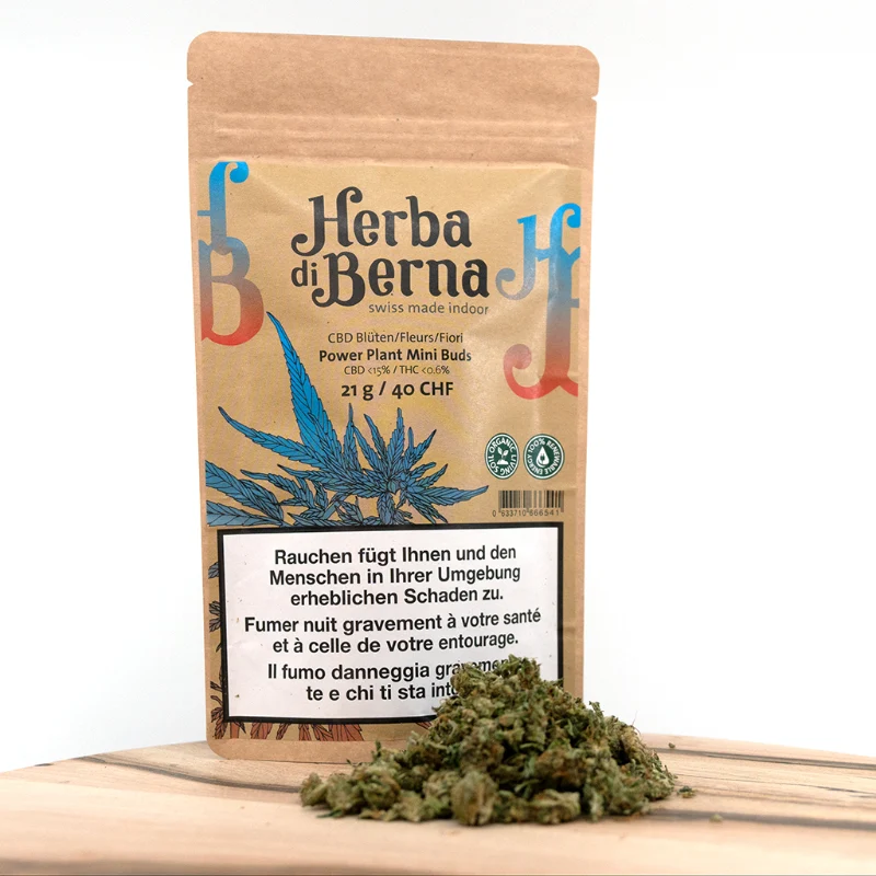 Herba di Berna Power Plant Mini-Buds – CBD Blüten Indoor, 21 g