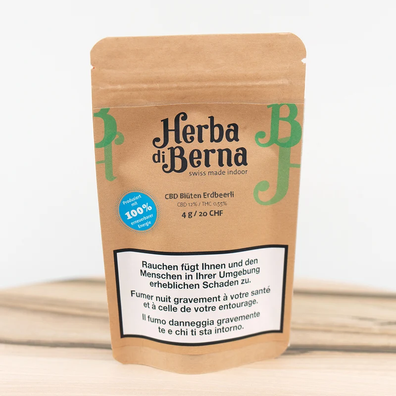 Herba di Berna Erdbeerli – CBD Blüten Indoor, 4 g