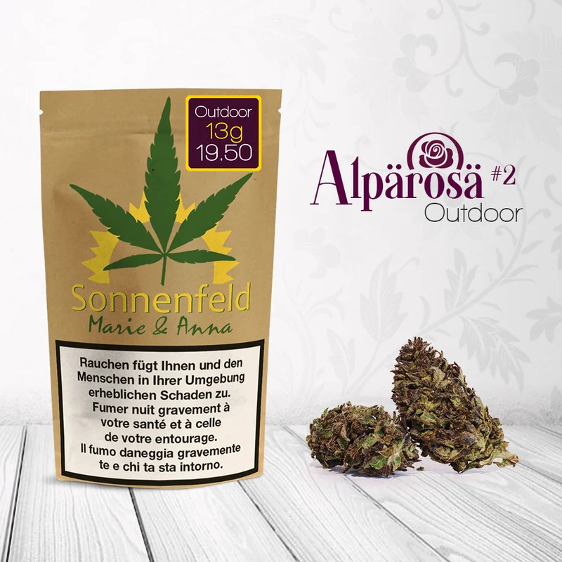 Sonnenfeld «Alpärosä #2» CBD Blüten 13 g