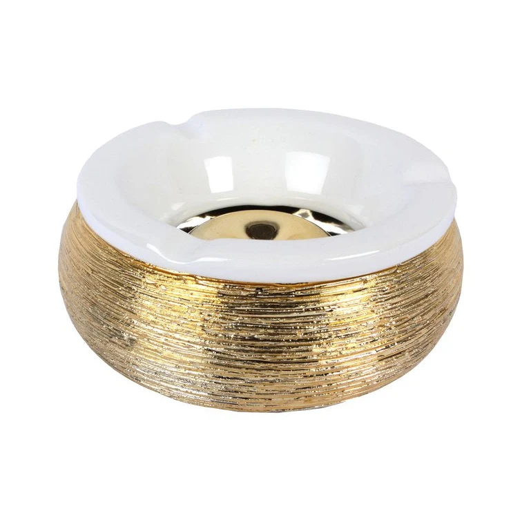 Windaschenbecher mit Struktur Gold 15 cm