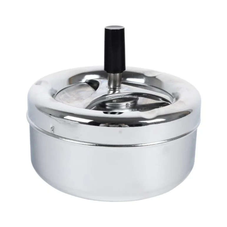 Drehaschenbecher Silber 13 cm
