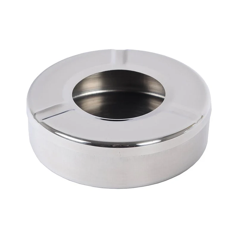 Aschenbecher Edelstahl Chrom 12 cm