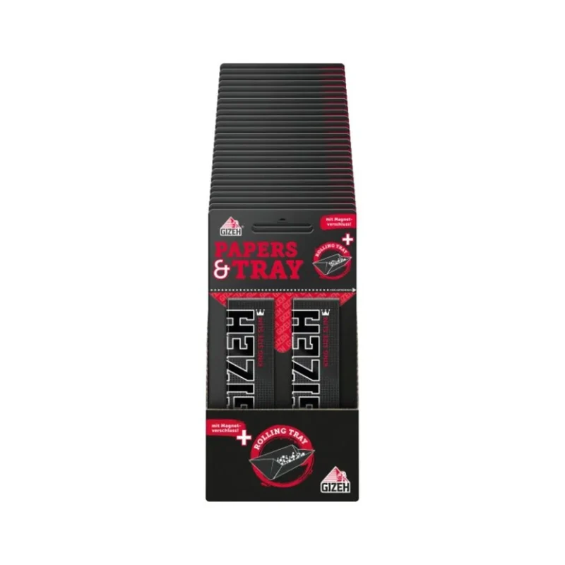 GIZEH Black King Size Slim + Rustschale – Papers 25 Stk.