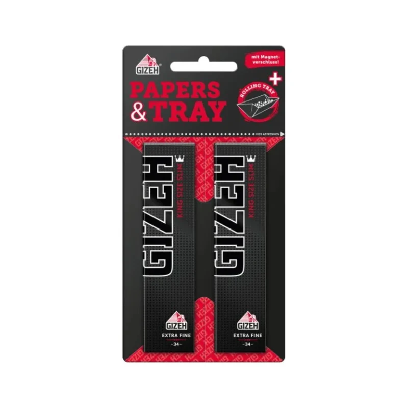 GIZEH Black King Size Slim + Rustschale – Papers 25 Stk.