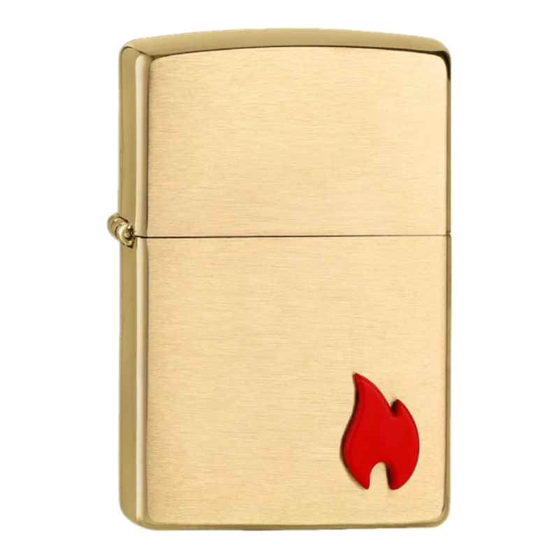 ZIPPO Lighter 204B Red Flame Emblem