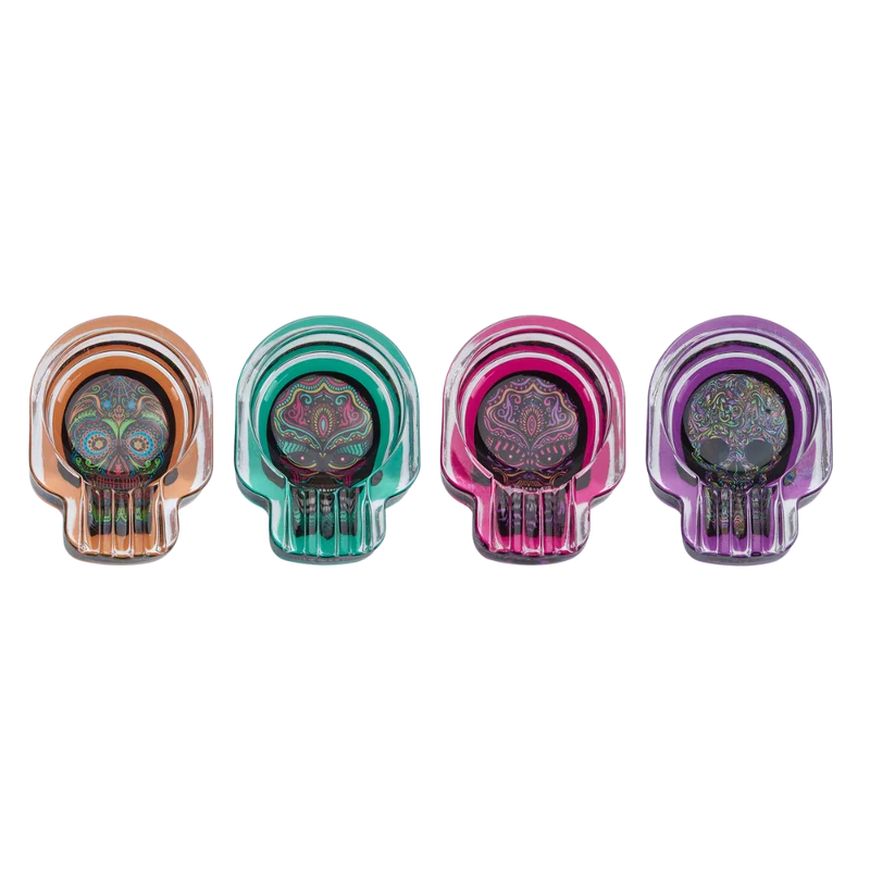 CHAMP - Glasaschenbecher - Skull 4-farbig