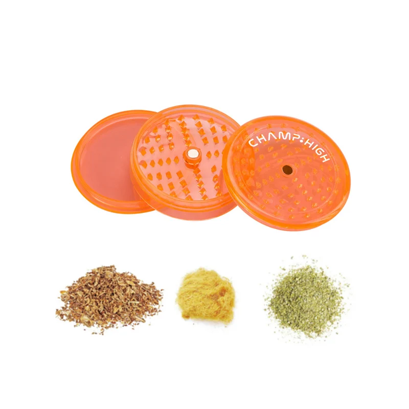 CHAMP HIGH GRINDER - Big Colorful Plastic 3-lagig - 90mm
