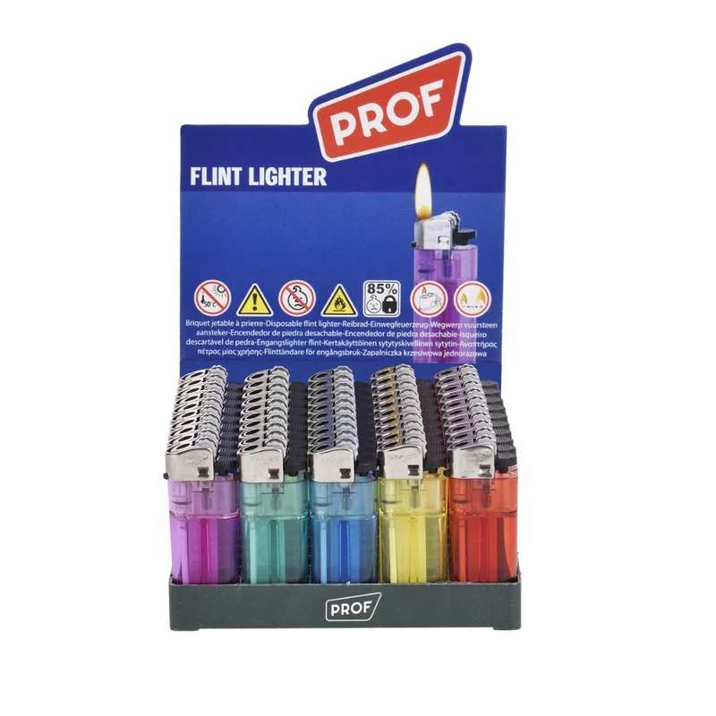 PROF Feuerzeug - Flint Mini Transparent