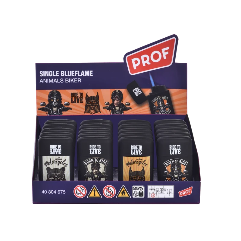 PROF - Single Blueflame Feuerzeug Animals Bikers