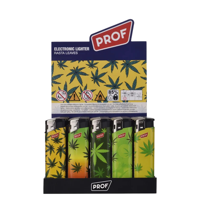 PROF - Elektrisches Feuerzeug Rasta Leaves