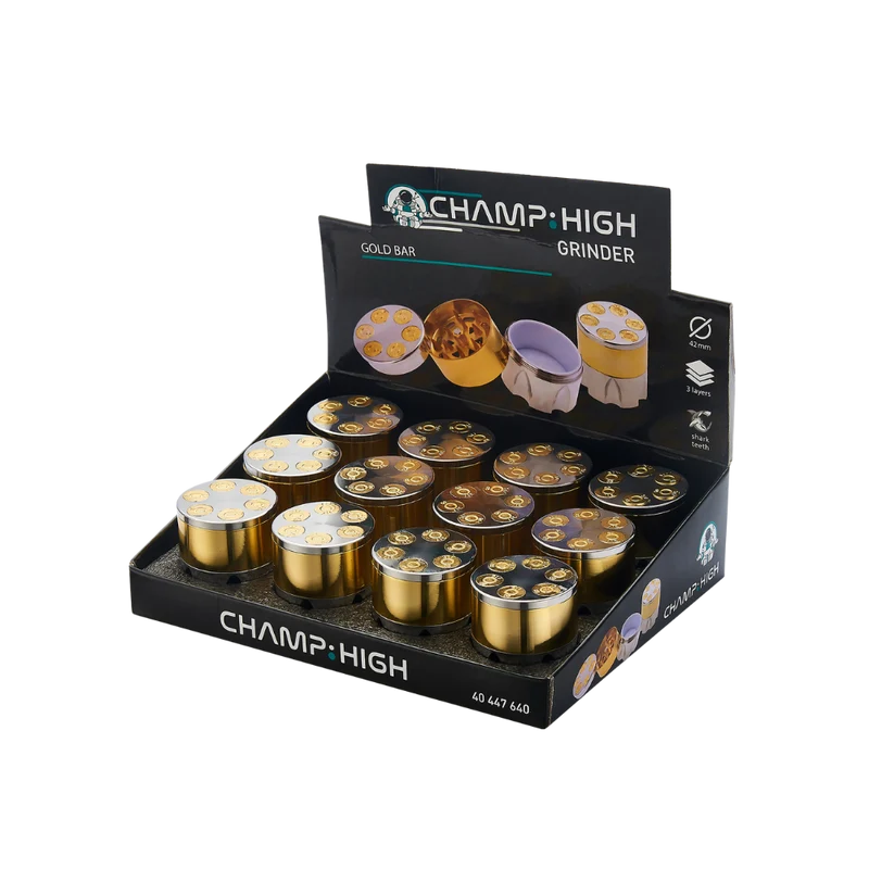 CHAMP HIGH GRINDER - Bullet Gold 42mm 3-teilig