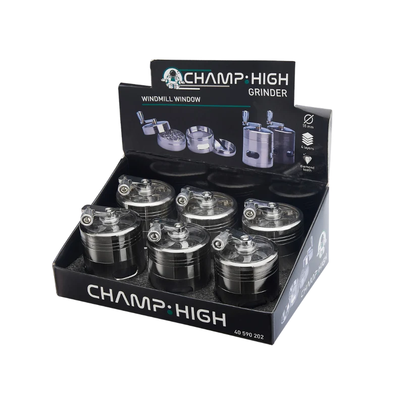 CHAMP HIGH GRINDER - Windmühle m. Fenster 55mm 4-teilig