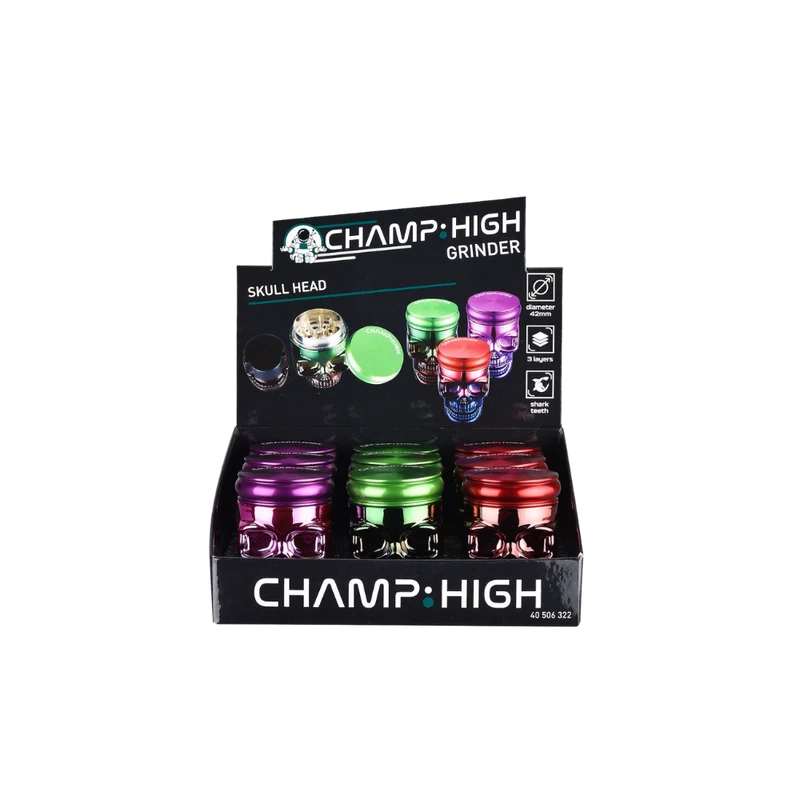 CHAMP HIGH GRINDER - Metal Skull 42mm 3-teilig