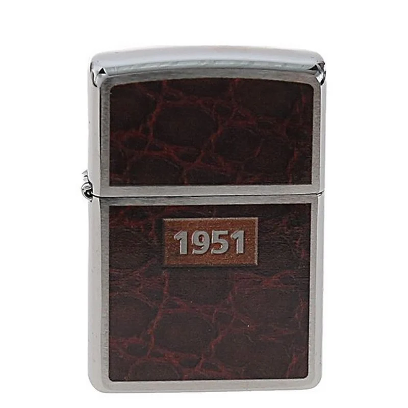 Leather Wrap Zippo Lighter i Gaveæske