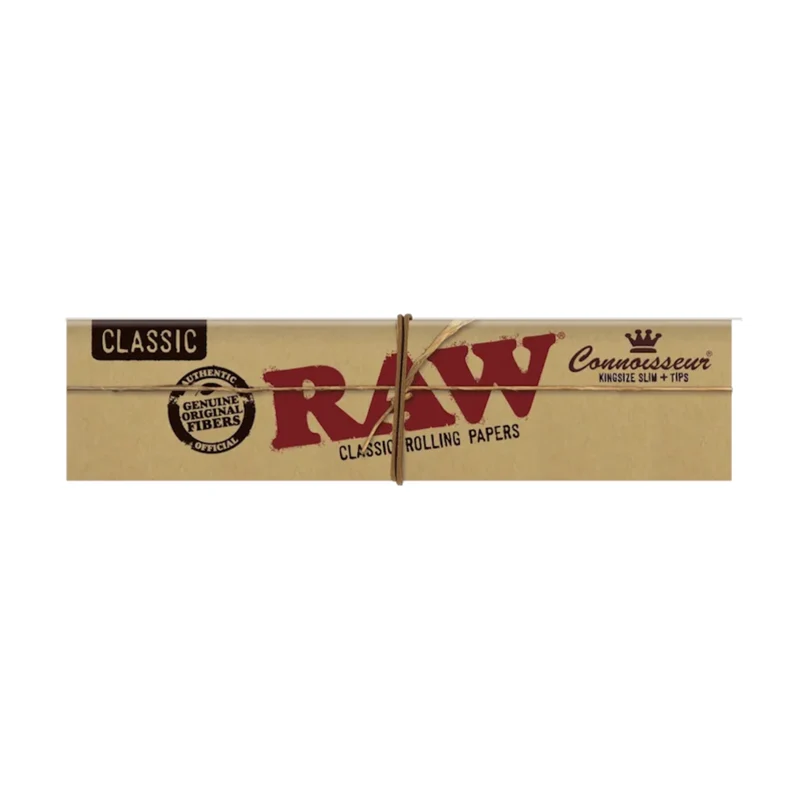 RAW Classic Connoisseur King Size Slim + Tips – Papers 24 Stk.