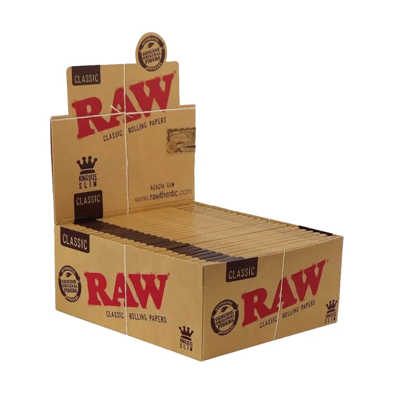 RAW Classic King Size Slim – Papers Display 50 x 32 Blatt