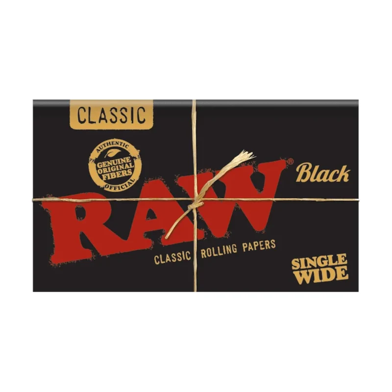 RAW Black Single Wide Double Window – Papers 25 x 100 Blatt