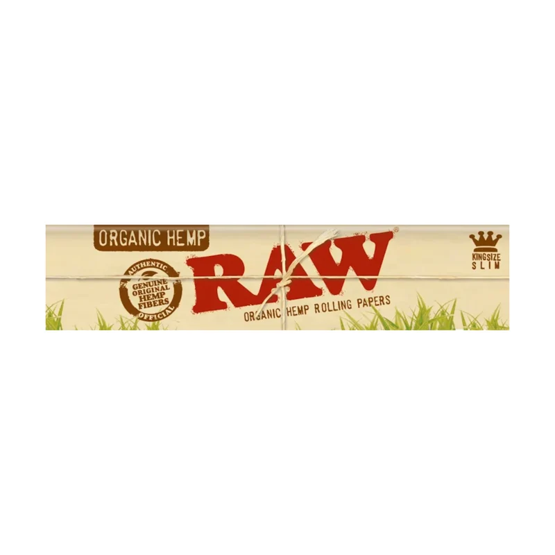 RAW Organic Hemp King Size Slim – Papers Display 50 x 32 Blatt