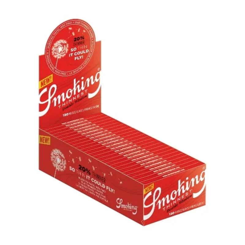 Smoking Thinnest Double Window Papers – Display, 25 Hefte à 120 Blatt