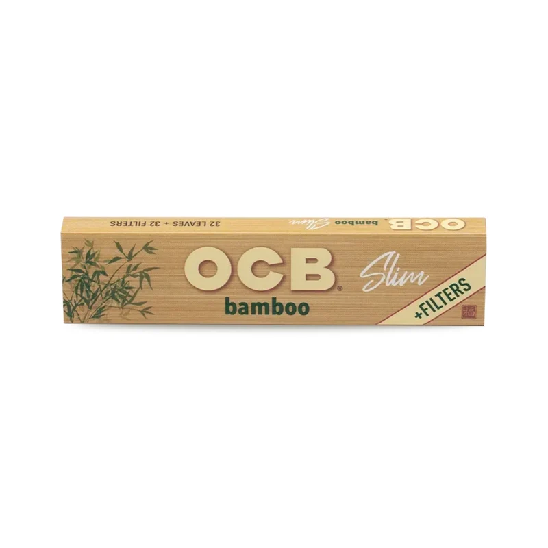 OCB Bamboo King Size Slim + Tips – Papers 32 Stk.
