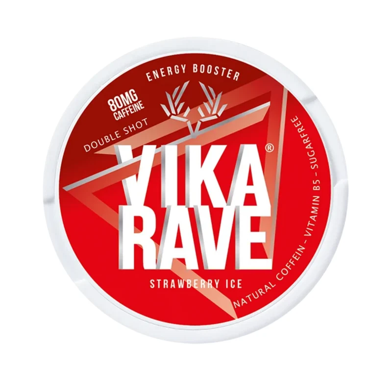 VIKA Rave Double Shot Strawberry Ice – Koffein Pouches 80mg