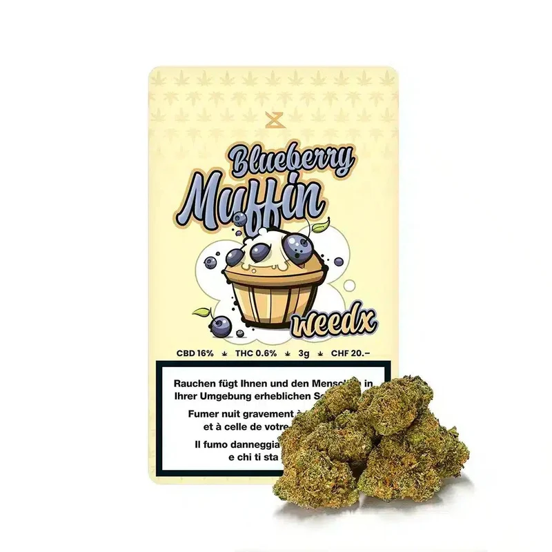 Weedx Blueberry Muffin – Indoor CBD Blüten 3g