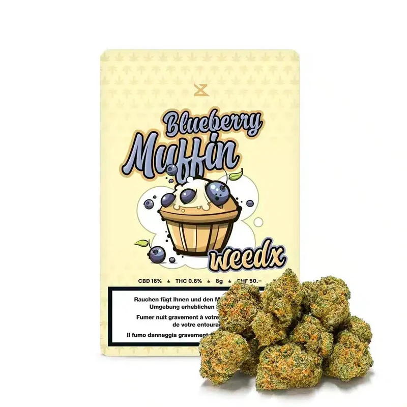 Weedx Blueberry Muffin – Indoor CBD Blüten 8g