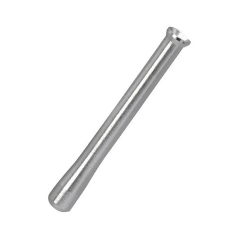 Growpoint Ziehrohr Metall Silber – Rohr für Schnupftabak, 65mm