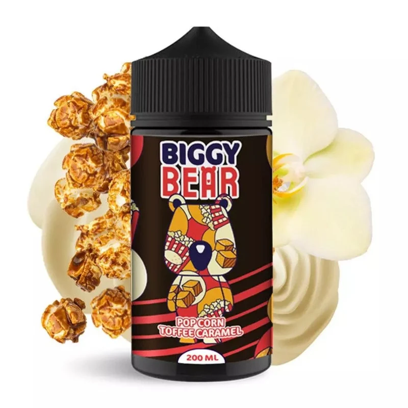 Biggy Bear Pop Corn Toffee Caramel 200ml E-Liquid ohne Nikotin