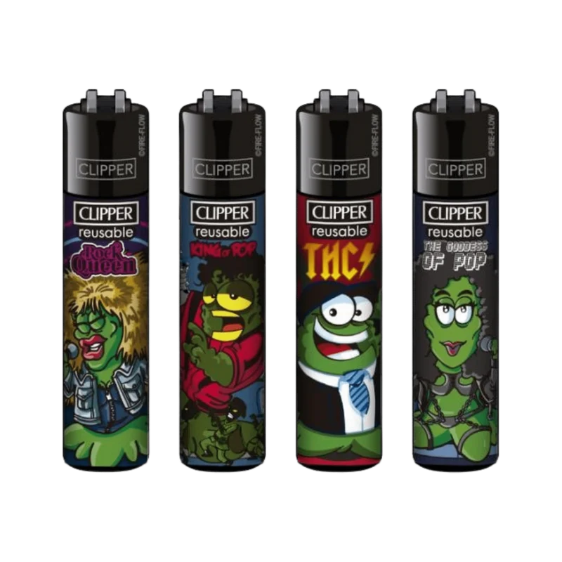 Clipper Great Music – Feuerzeug nachfüllbar, 48er Display